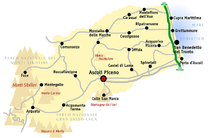 Mapa de la provincia de Ascoli Piceno  