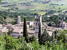 Vista de Assis da fortaleza de Rocca Maggiore