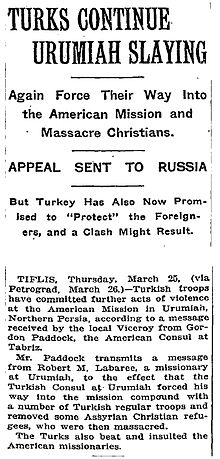 Статья из "Нью-Йорк Таймс", 27 марта 1915 года.