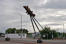 Ядро взрыва снова видно во время деконструкции в июле 2009 года.