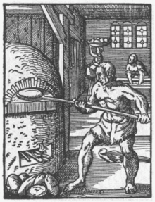 Panettiere che mette il pane in forno, 1568
