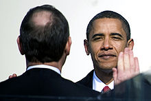 Barack Obama je inaugurován do funkce prezidenta Spojených států, leden 2009