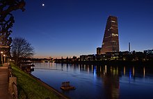 The Roche Tower in Basel. The pharmaceutical company Hoffmann-La Roche is one of the most important in the world.