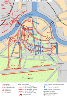 Fighting for the government district and the Reichstag