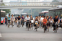 Radfahrer in Peking