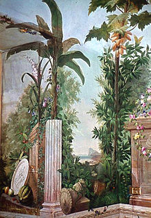 Illusionistic landscapes with exotic animals and plants in the Crown Prince Apartment