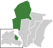 Lokacija Marzahn v berlinski četrti Marzahn-Hellersdorf