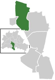 Ubicación de Schöneberg en el distrito de Tempelhof-Schöneberg de Berlín  