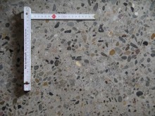 Cross section through concrete