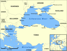 Location of the peninsula in the Black Sea
