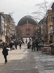 View through the Wilhelminenstraße to St. Ludwig