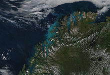 Phytoplanktonblüte in der Norwegischen See.