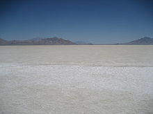 Bonneville Salt Flats während des Sommers