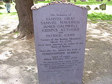 Crispus Attucks' grav i Granary Burying Ground