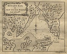 Map of the bay from 1773 according to Cook's survey data