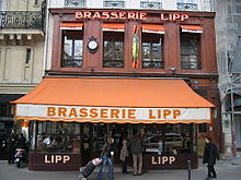 Brasserie Lipp Pariisis esiplaanil