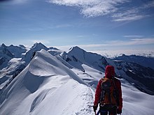Ridge from the main summit to the middle summit