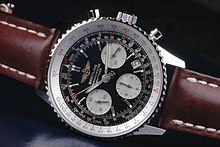 Dairesel sürgülü cetvelli Breitling Navitimer kol saati