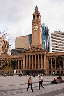 Brisbane City Hall che ha gli uffici del consiglio comunale di Brisbane.