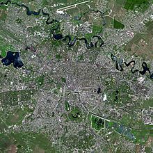 Satellite photo of Bucharest