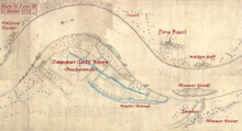 Buckersche map No. 2 - Rhine near Duisburg from Beeckerwerth to Baerl 1713