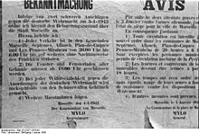Announcements of 4 January 1943 by the Commandant on the State of Siege
