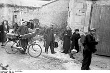 French civilians after the invasion in the Caen area