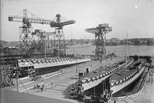 Launching of four torpedo boats, 1928
