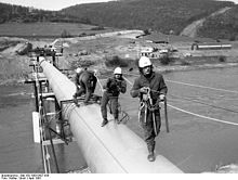 Urengoy-Uzhgorod natural gas pipeline in the Ukrainian oblast of Ivano-Frankivsk (1983)