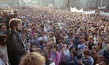 Manifestación en Plauen el 30 de octubre de 1989