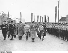 Minister of Transport Dorpmüller with Rudolf Jordan and Rudolf Heß at the inauguration of the Mittelland Canal (1938)