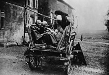 French peasant family on the run, 1914