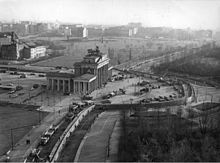 Aerial view of the Brandenburg Gate, 1961