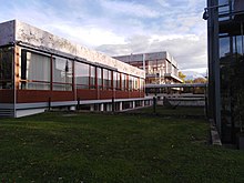 Library (front) and meeting room (back)