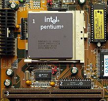 Procesor Pentium uvnitř počítače