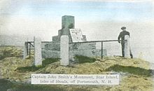 Kaptajn John Smith-monumentet, som det så ud omkring 1914, Isles of Shoals  