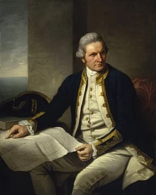 James Cook, portrét od Nathaniela Dancea, okolo roku 1775, Národné námorné múzeum, Greenwich