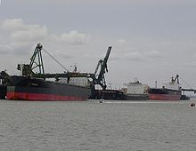 Navi da carico nel porto di Gladstone 2010