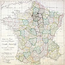 Proposal of a departmental division based on natural conditions