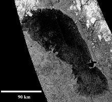 Radar scanning of Ontario Lacus by the Cassini probe on January 12, 2010.