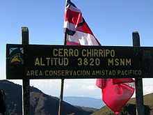 Chirripó National Park 3820 meter over havets overflade