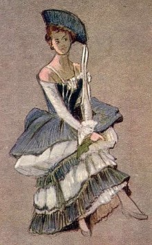 Diseño de vestuario para Gianetta de Charles Ricketts, hacia 1921  