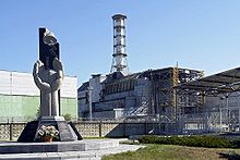 Památník jaderné elektrárny Černobyl.