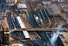 ユニオン駅の南側にあるアムトラックとメトロの乗り場