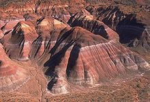 Chinle Badlands vid Grand Staircase-Escalante National Monument i södra Utah.