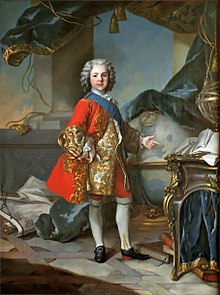 Louis de France v 9 letech, po Louis Tocqué.  