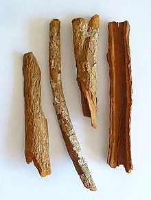 木の樹皮（Cinchona officinalis）からキニーネを抽出する。