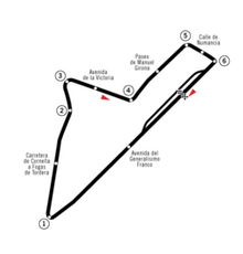 Pedralbes, anvendt i 1951 og 1954  