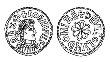 Depiction of Cenwulf on an early 9th century mancus.