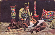 Shaman from Alaska during a healing ceremony